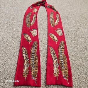 Silk Scarf Bird of Prey Feathers Owl Hawk Eagle Falcon
